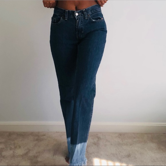 VTG old navy straight leg more like flare jeans . - Picture 2 of 8